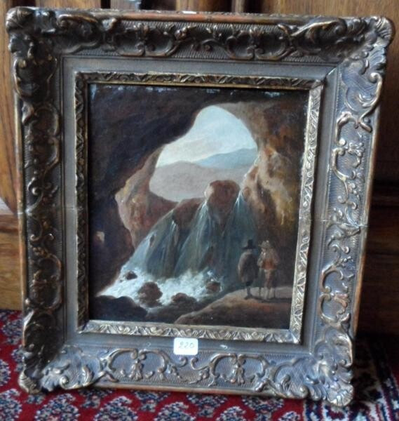 Французская школа живописи XVIII в. Крестьяне перед водопадом