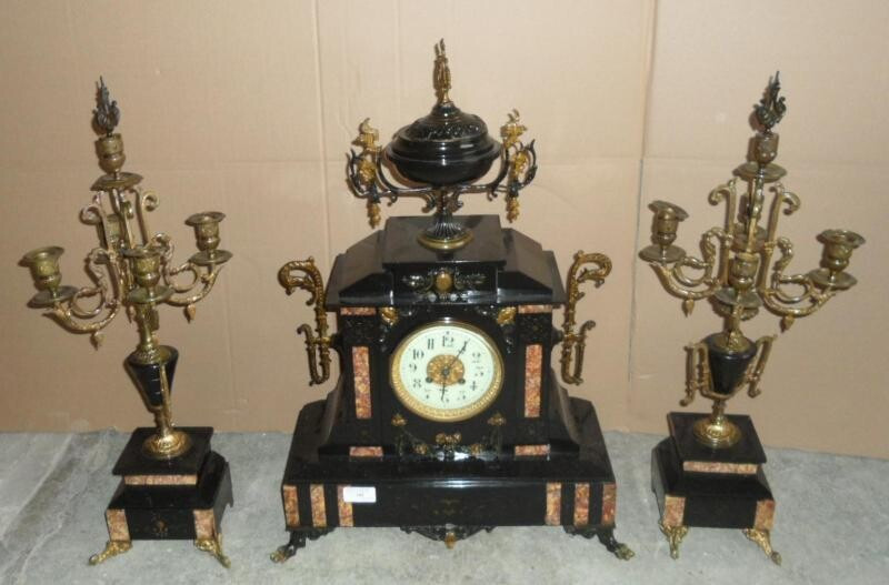 Каминный набор: часы и канделябры, 2 шт.