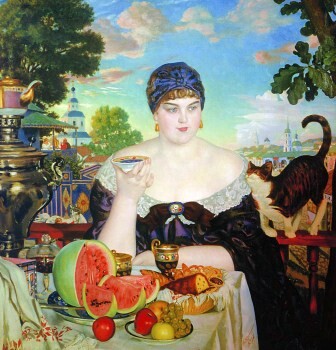 Б. Кустодиев. Купчиха за чаем (1918).jpg 1974452.JPG